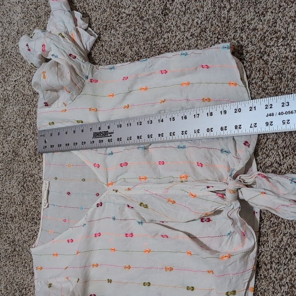 Tie Front Blouse with Bell Sleeves - Picture 6 of 7